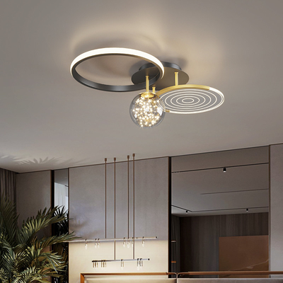 Modern Simple Round Led Ceiling Light Minimalist Living Room Bedroom Black Gold Ceiling Light(WH-MA-284)