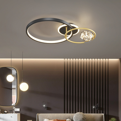 Modern Simple Round Led Ceiling Light Minimalist Living Room Bedroom Black Gold Ceiling Light(WH-MA-284)