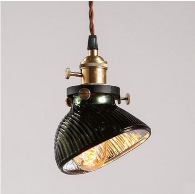 America Country Vintage Pendant Light With Glass Lampshade In Loft Industrial Pendant Lamp(WH-VP-194)