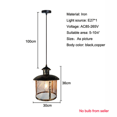 Loft Creative Personality Single Head Iron Retro Industrial Lighting Restaurant Office Coffee Shop Light(WH-VP-198)