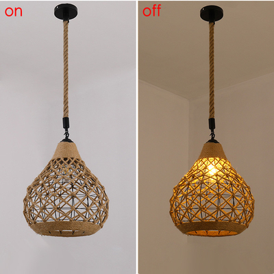 Creative Hemp Rope Chandelier Retro Bar Theme Restaurant Pendant Lamp(WH-VP-199)