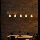 Solid Wood Chandelier Creative Industrial Style Restaurant Living Room Hot Pot Shop vintage pendant lights(WH-VP-214)