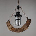 Industrial Wood Chandelier Creative Living Room Bar Dining Room Handing Lamp(WH-VP-217)