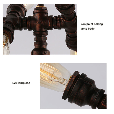 Loft Industrial Style Retro Water Pipe Chandelier Restaurant Aisle Coffee Shop Iron pendant lamp(WH-VP-222)