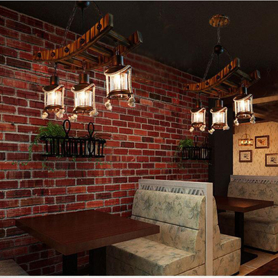 American Light Design Vintage Chandelier Retro Cafe Bar Restaurant Bamboo Loft Pendant Lamp(WH-VP-231)