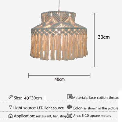 Nordic Bohemian chandelier creative living room LED lamp kitchen bedroom cotton lamp(WH-VP-227)