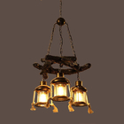 American Chandelier Loft Retro Industrial Cafe Bar Restaurant Bar Lighting Clothing Store Wooden chandelier(WH-VP-230)