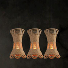 Vintage Pendant Lamp Hemp Rope Weave Iron Lampshade Creative Shop/Coffee House Indoor Lighting(WH-VP-246)