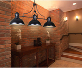 Retro Loft Industrial Style Restaurant Chandelier Bar Simple Bar Villa Project 3 head dining table light(WH-VP-236)