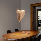 Nordic Minimalist Wooden Led Pendant Lights Designer Art Lustre for Living Room Dinning Room Cafe lamp（WH-WP-76)