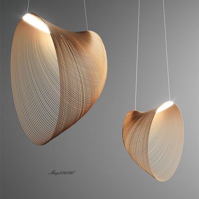 Nordic Minimalist Wooden Led Pendant Lights Designer Art Lustre for Living Room Dinning Room Cafe lamp（WH-WP-76)