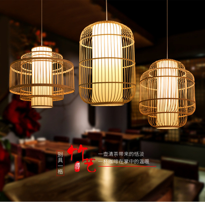 Chinese pendant lamps bamboo art Japanese tatami homestay Hotel Garden Bamboo hanging lamp(WH-WP-79)