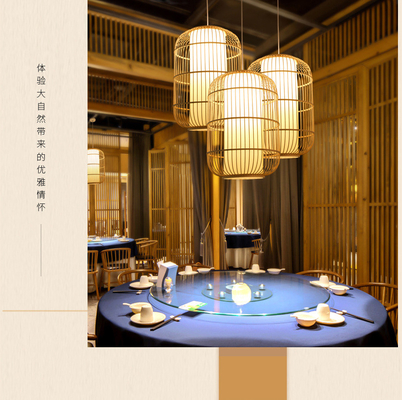 Chinese pendant lamps bamboo art Japanese tatami homestay Hotel Garden Bamboo hanging lamp(WH-WP-79)