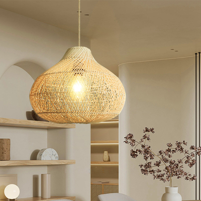 Handmade Bamboo Woven South Asia Holiday Restaurant Hotel Japanese Hawaii Summer Style Pendant Lamp(WH-WP-80)