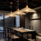 Bamboo Pendant Light For Kitchen Living Room E27 Wood Hanging Lighting Umbrella Pendant Lamp(WH-WP-61)