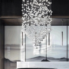 Modern Luxury DIY Glass Large Crystal Stone Chandelier Large classic chandelier (WH-NC-101)