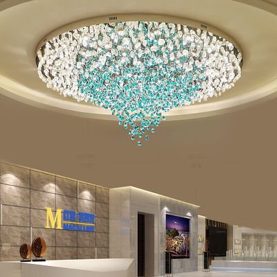 Large Modern Glass Stone Chandelier Living Hotel Project luxury lighting factory(WH-NC-105)