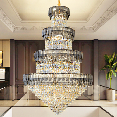 European-style Duplex Villa Loft Crystal Chandelier High-end Hotel Chandelier(WH-NC-107)