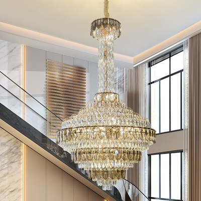 Designer Duplex Building Light Luxury Postmodern Empty Living Room hotel large chandelier(WH-NC-108)