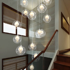 Large Staircase chandelier LED Bubble long chandelier for Home Hotel Hallway Suspension lamp(WH-NC-109)