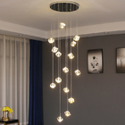 Stair long ceiling chandelier modern and simple LED cube crystal chandelier(WH-NC-111)