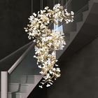 Luxury Chandelier Indoor Home Leaves Staircase Hotel Lobby Custom Chandelier(WH-NC-117)