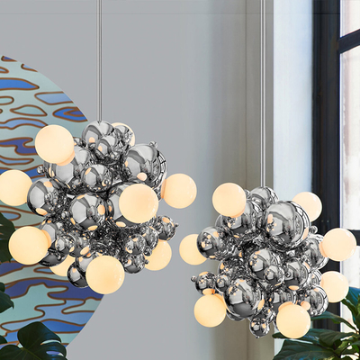 Postmodern Glass Ball Chandelier Lighting Nordic Minimalist LED Hanging Lamp(WH-MI-443)