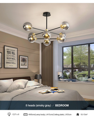 Loft Vintage Loft Chandelier E27 Round Ball Light Ceilling Lamp Black Gold pendant lighting(WH-MI-426)