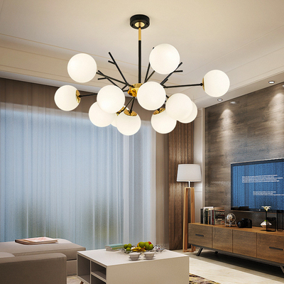 Led Chandelier Nordic Glass Ball Pendant Lamp For Dining Room Bar Decoration lamp（WH-MI-428)