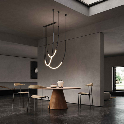 modern minimalistic line chandelier nordic designer creative lamps(wh-mi-450)