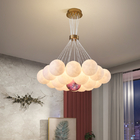 Nordic 3D Printed Moon Lampshade Ceiling Chandelier New LED lustre Moon Hanging lamp(WH-MI-434)