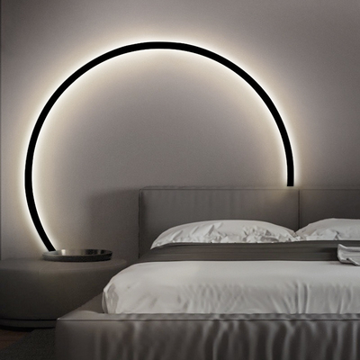 Minimalist modern background wall led wall lamp designer art living room sofa circle wall lamp(WH-OR-232)