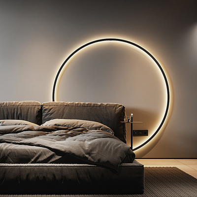 Minimalist modern background wall led wall lamp designer art living room sofa circle wall lamp(WH-OR-232)