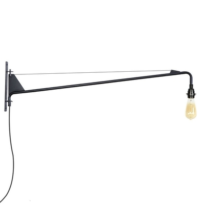 Retro Long swing arm wall lamp for living room Bathroom Vanity Replica Designer black wall lamp(WH-OR-237)