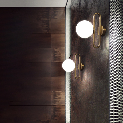 Nordic Bedside Wall Lamp modern golden Indoor bedroom Corridor stairs loft Glass Ball Wall Lamp(WH-OR-238)