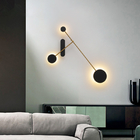 Modern minimalist wall light Home Bedroom swing arm lamp Adjustable Black loft round wall light(WH-OR-258)