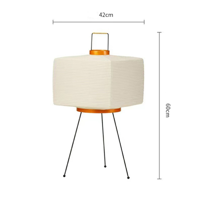 Square Japanese-style Minimalist Rice Paper Lantern table lamp(WH-MTB-254)