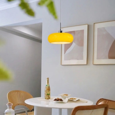 Bauhaus Pendant Light Retro Dining Room Hanging Light Cream Custard Tart Light(WH-AP-556)