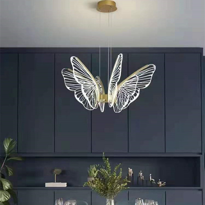 Modern Minimalist Acrylic Butterfly Dining Chandelier Designer Modern Butterfly Pendant Lamp(WH-AP-572)