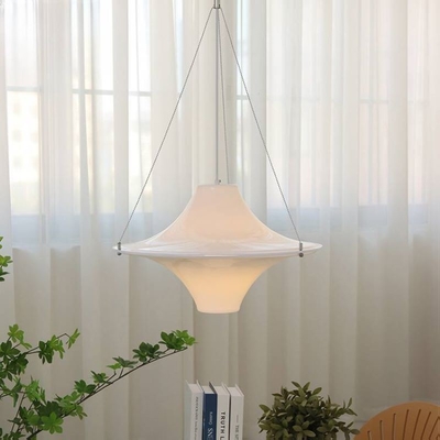 Italian Cream Style LED Pendant Light Designer Dining Simple Acrylic Flying Saucer Replic Lamp(WH-AP-596)