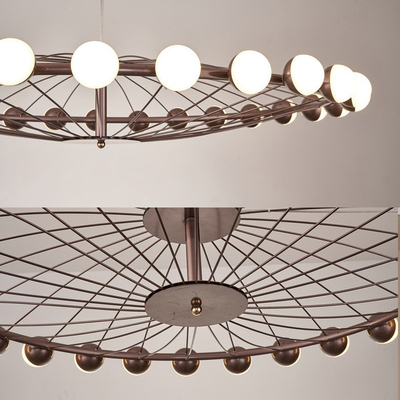 Duplex Building Ferris Wheel Large Chandelier Creative Industrial Ring Pendant Light(WH-AP-588)