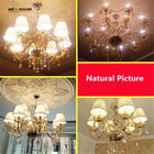 Small elegant chandeliers Light Fixtures 6 Lights With lampshade (WH-CY-64)