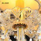 Gold candelabra crystal chandelier with lamp shades (WH-CY-36)