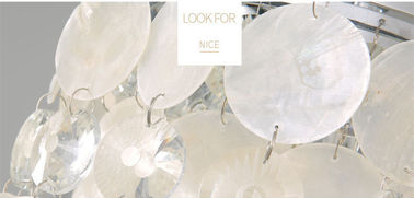 White Color and Sea shells capiz Chandelier (WH-MC-06)
