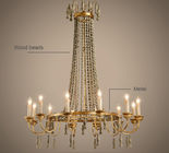 Rustic Elegant chandelier with wooden beads (WH-WI-04)