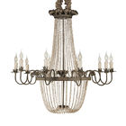 Large wood bead chandelier pendant lights indoor home lighting (WH-CI-06)