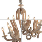 Antique Carved wood chandelier Indoor Home ceiling decoration（WH-CI-11)