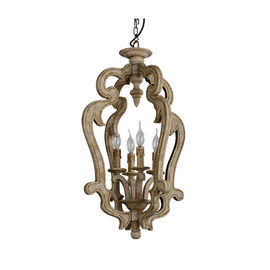Dark wood farmhouse wood chandelier (WH-CI-12)