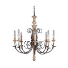 French wood chandelier Industrial style for home decoration (WH-CI-22)