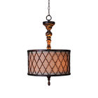 Wrought iron sphere chandelier with Lampshade for home lighting (WH-CI-24)